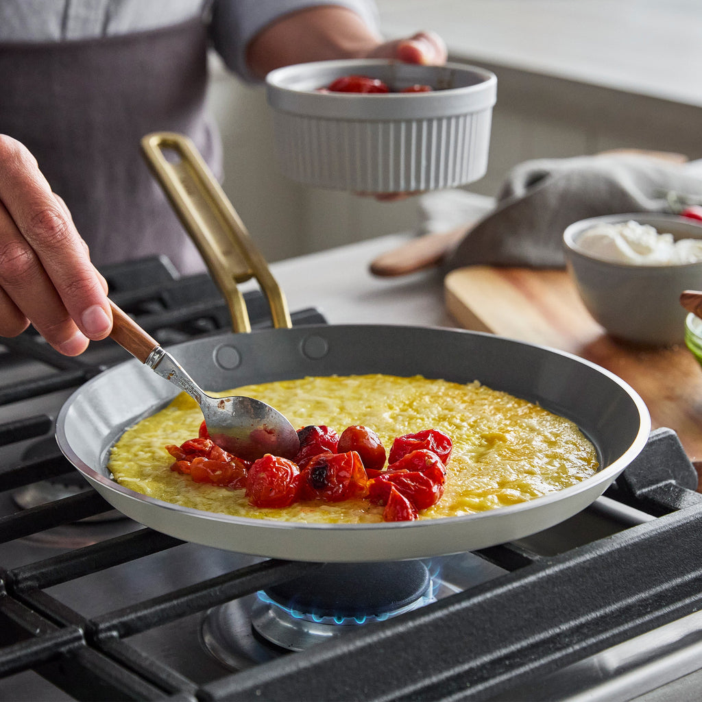 Stanley Tucci™ Ceramic Nonstick 10" Crepe and Omelette Pan | Carrara White - Image 14