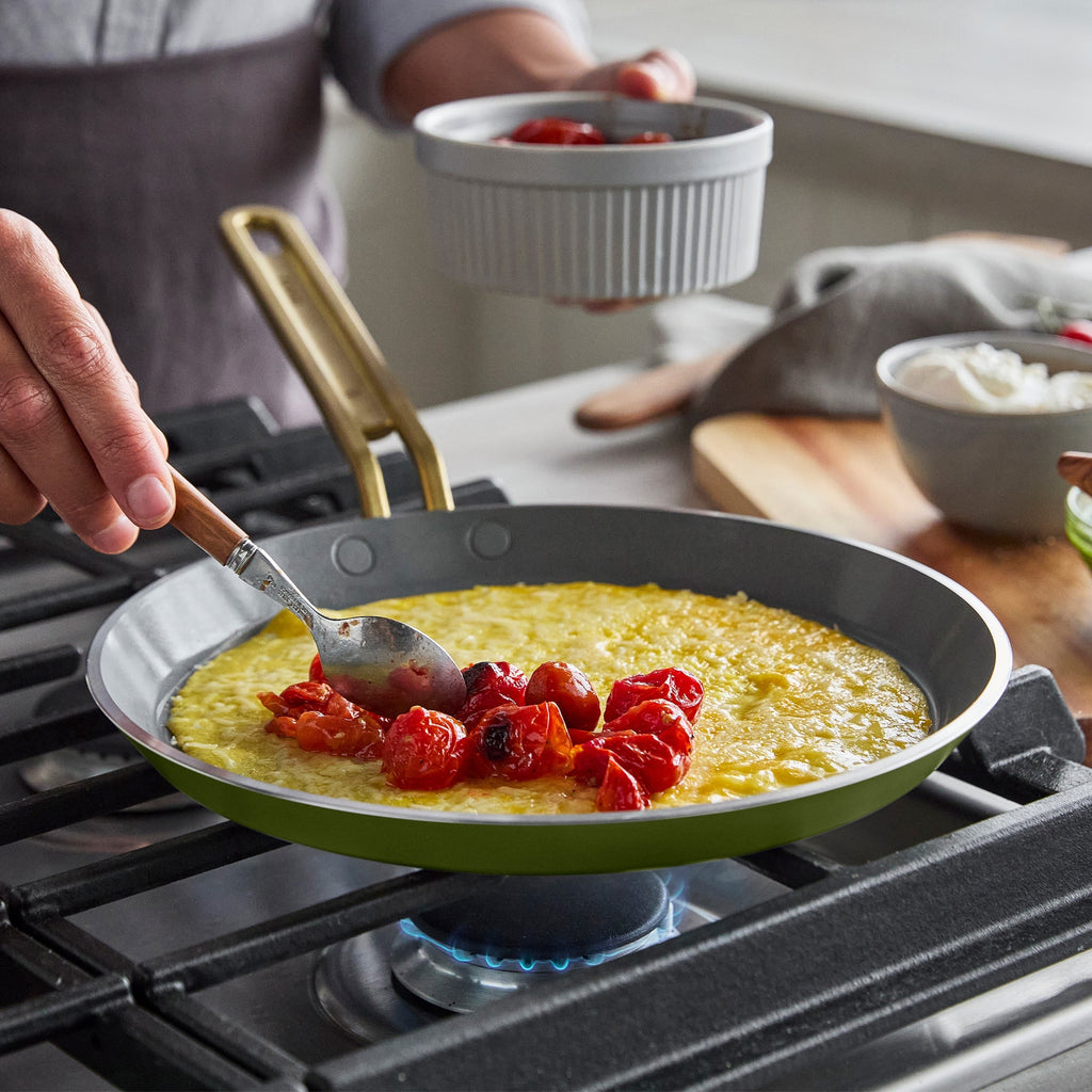 Stanley Tucci™ Ceramic Nonstick 10" Crepe and Omelette Pan | Tuscan Olive - Image 14