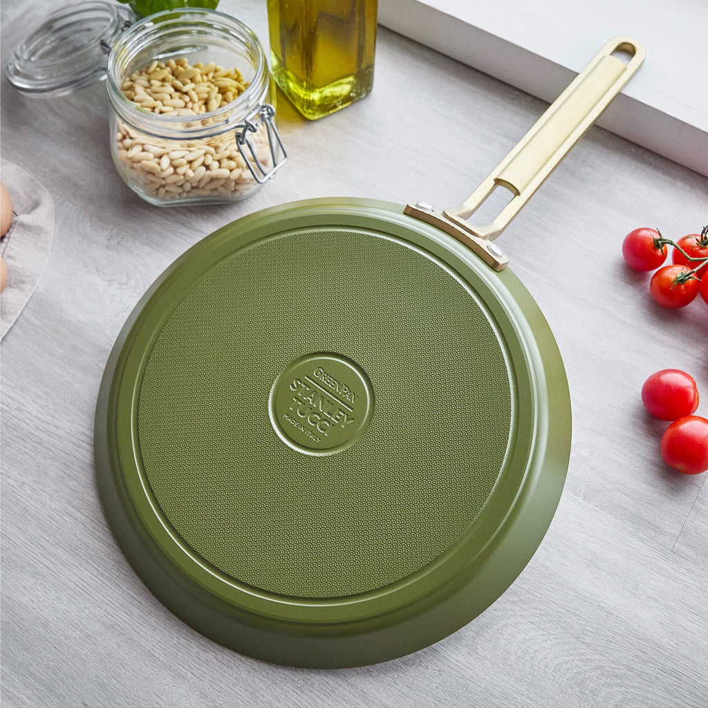 Stanley Tucci™ Ceramic Nonstick 10" Crepe and Omelette Pan | Tuscan Olive - Image 7