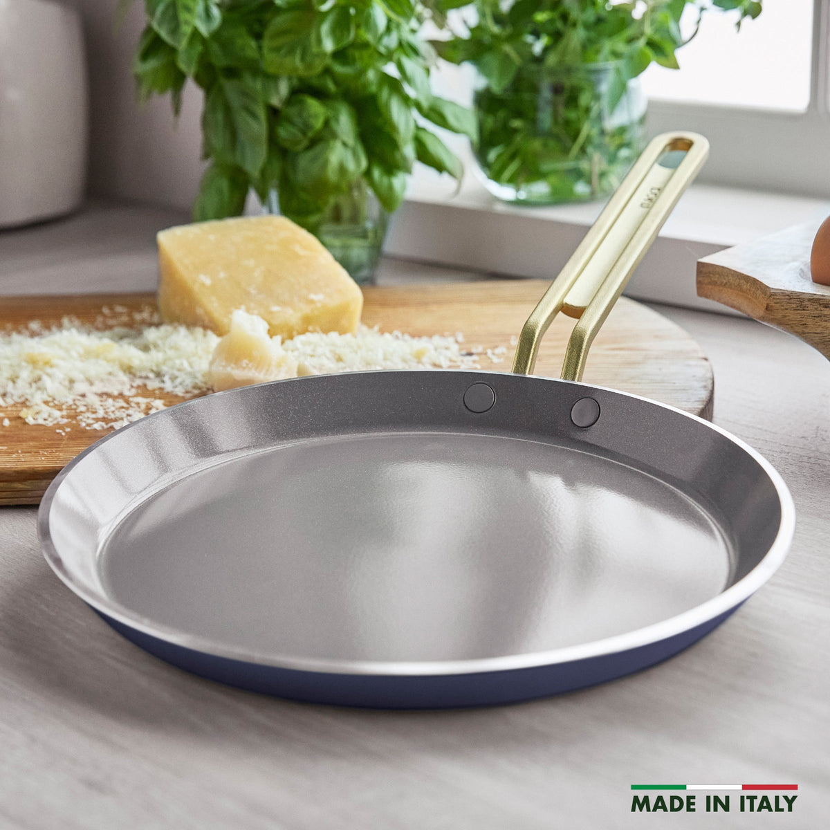 Stanley Tucci™ Ceramic Nonstick 10" Crepe and Omelette Pan | Marino Blue - Image 3