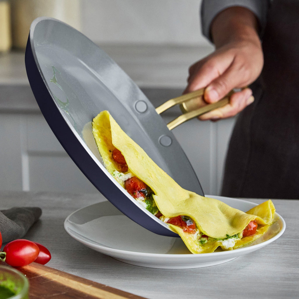 Stanley Tucci™ Ceramic Nonstick 10" Crepe and Omelette Pan | Marino Blue - Image 4