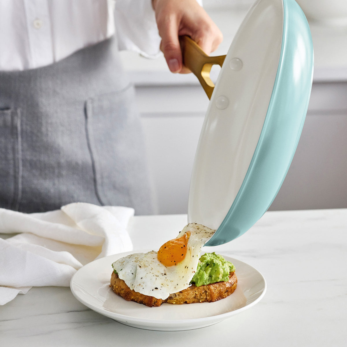 Reserve Pro Ceramic Nonstick 8", 10" and 12" Frypan Set | Seaside - Image 3