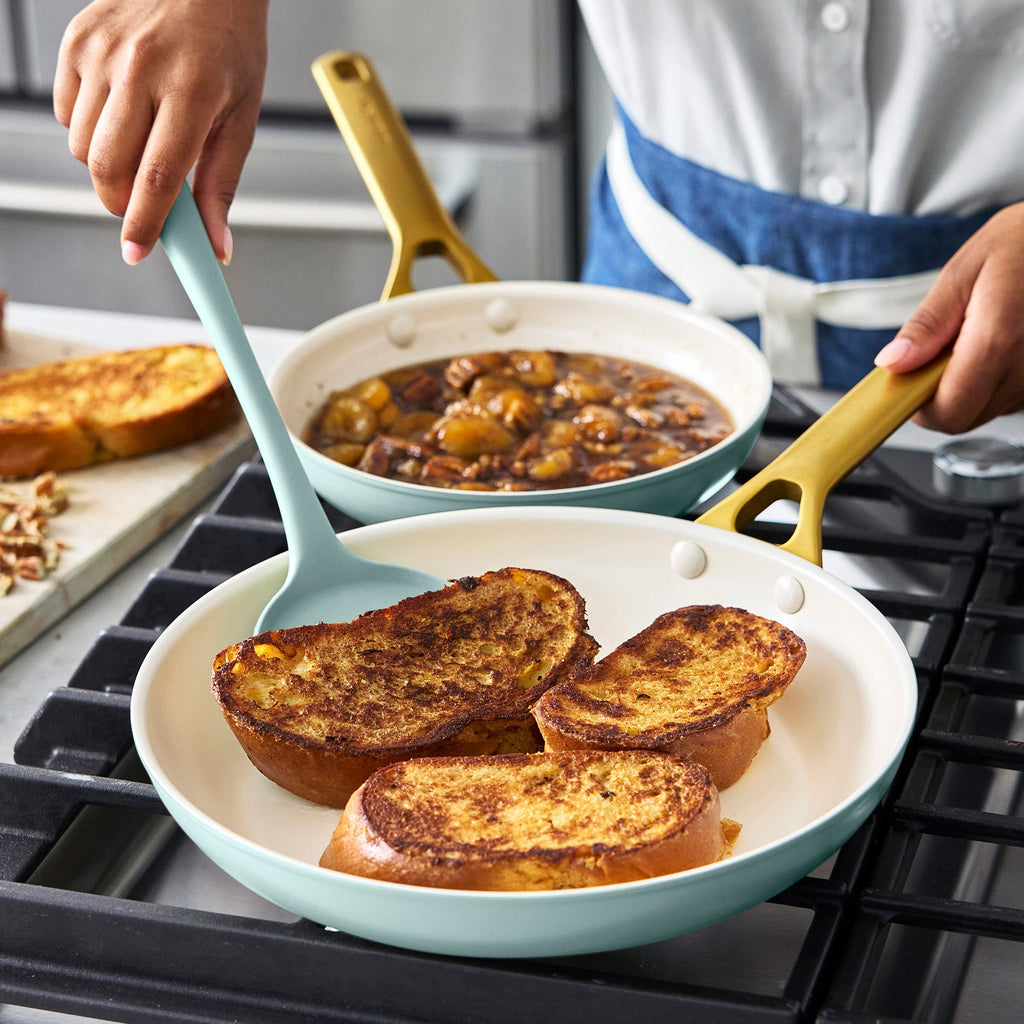 Reserve Pro Ceramic Nonstick 8", 10" and 12" Frypan Set | Seaside - Image 4