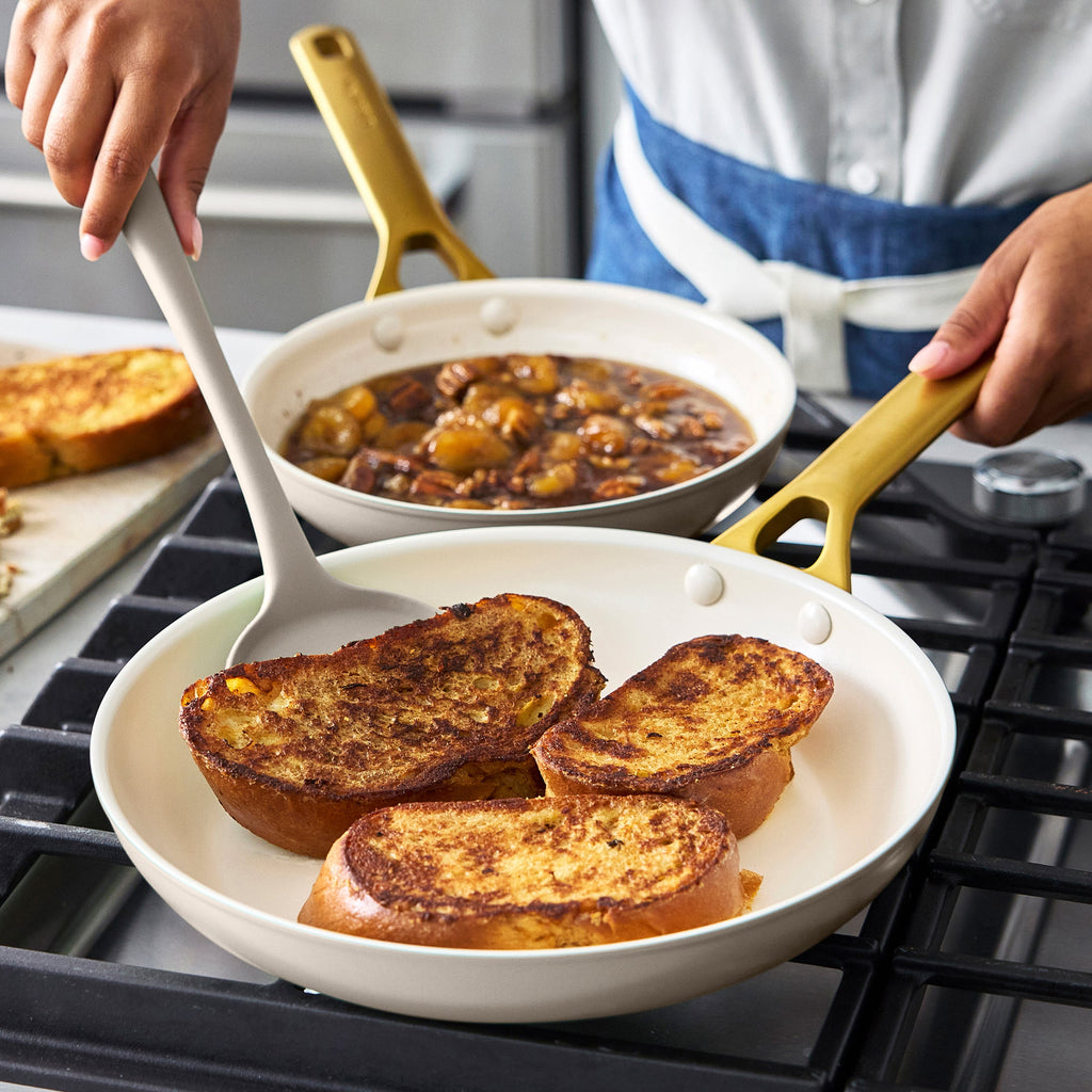 Reserve Pro Ceramic Nonstick 8", 10" and 12" Frypan Set | Macadamia - Image 4