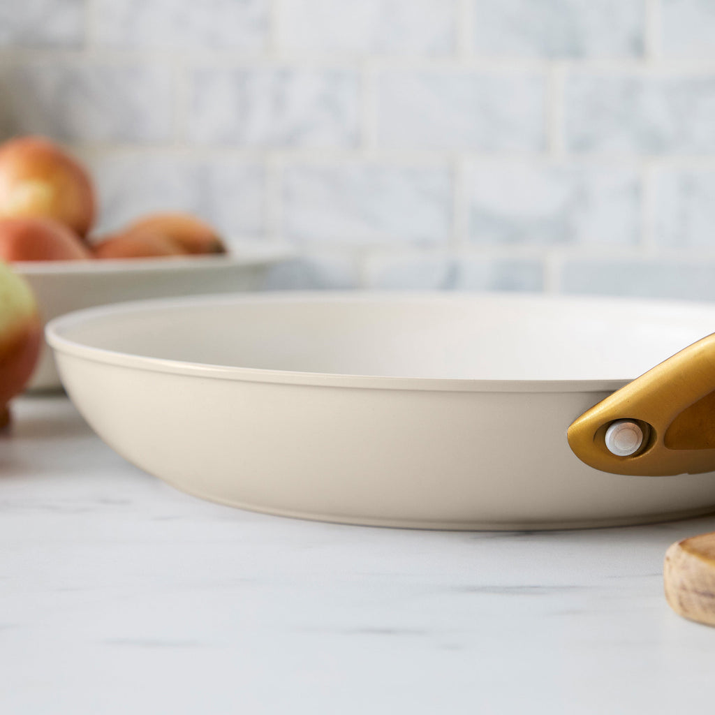 Reserve Pro Ceramic Nonstick 8", 10" and 12" Frypan Set | Macadamia - Image 9