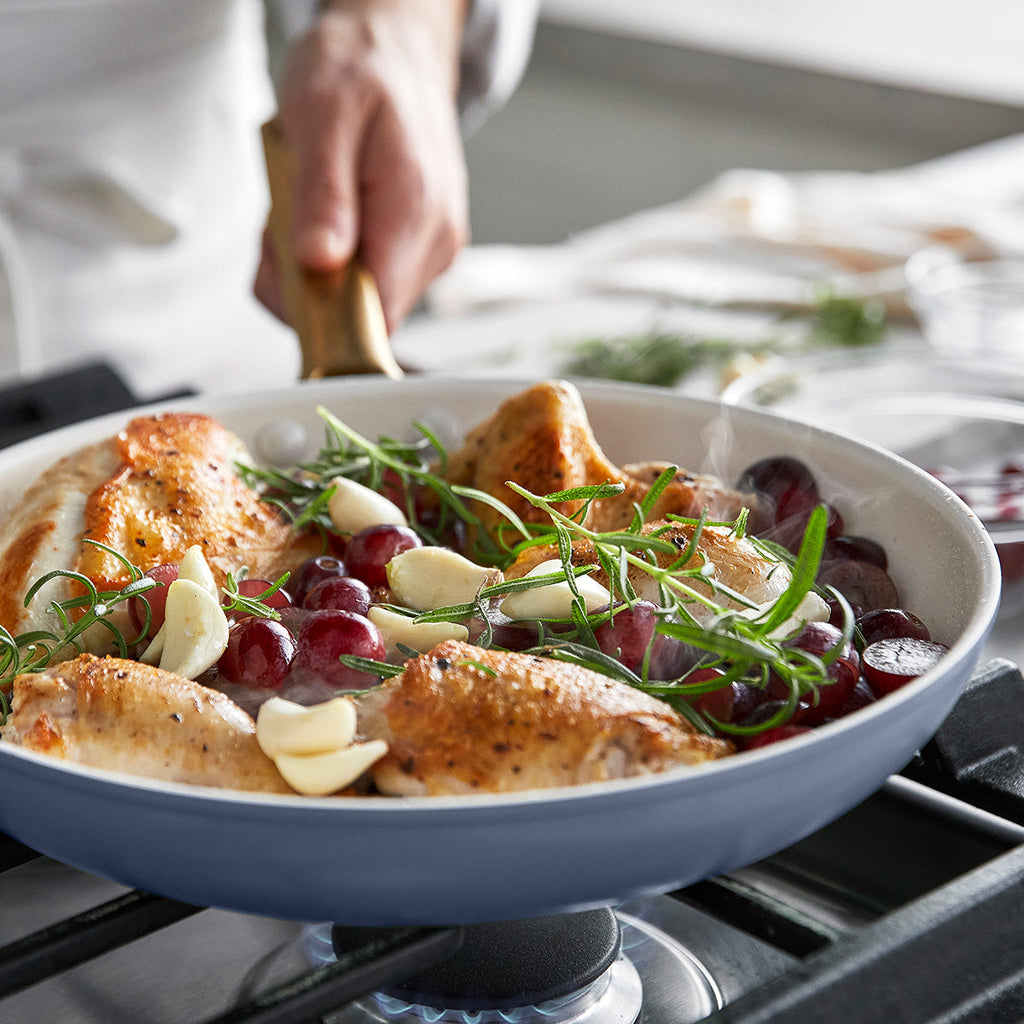 Reserve Pro Ceramic Nonstick 10" and 12" Frypan Set | Ocean - Image 5