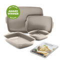 Premiere Ovenware Ceramic Nonstick 4-Piece Set | Taupe