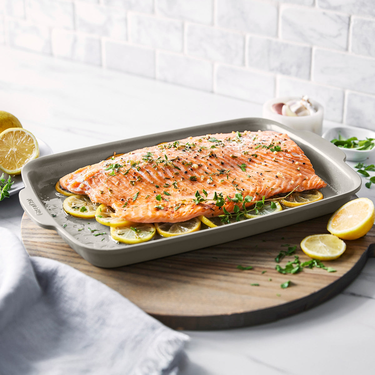 Premiere Ovenware Ceramic Nonstick 4-Piece Set | Taupe - Image 6