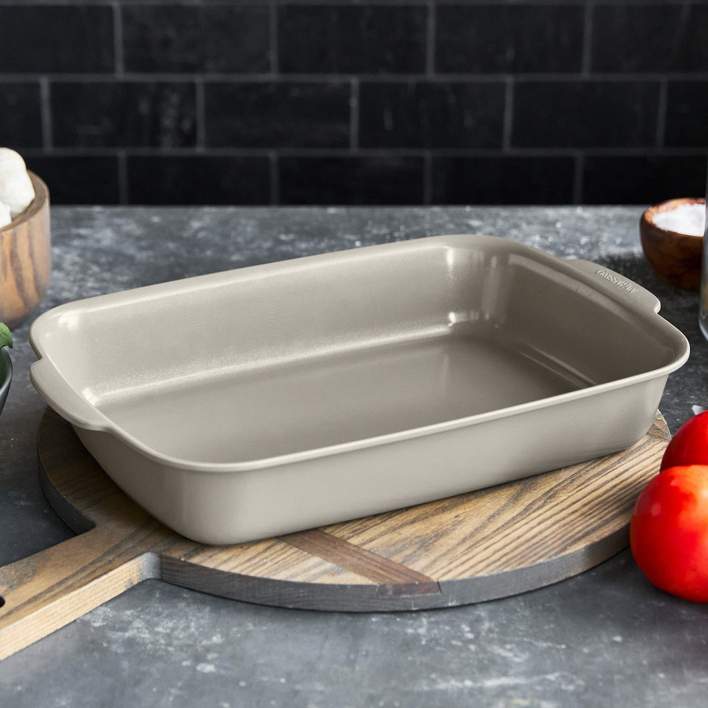 Premiere Ovenware Ceramic Nonstick 13" x 9" Rectangular Baker | Taupe - Image 2