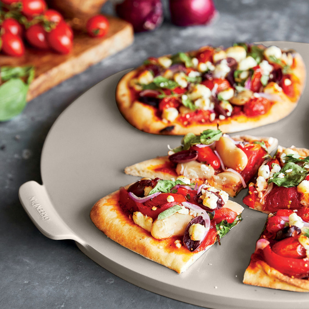 Premiere Ovenware 16.5" Round Pizza Baker | Taupe - Image 4