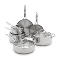 Valencia Pro Stainless Steel Uncoated 10-Piece Cookware Set