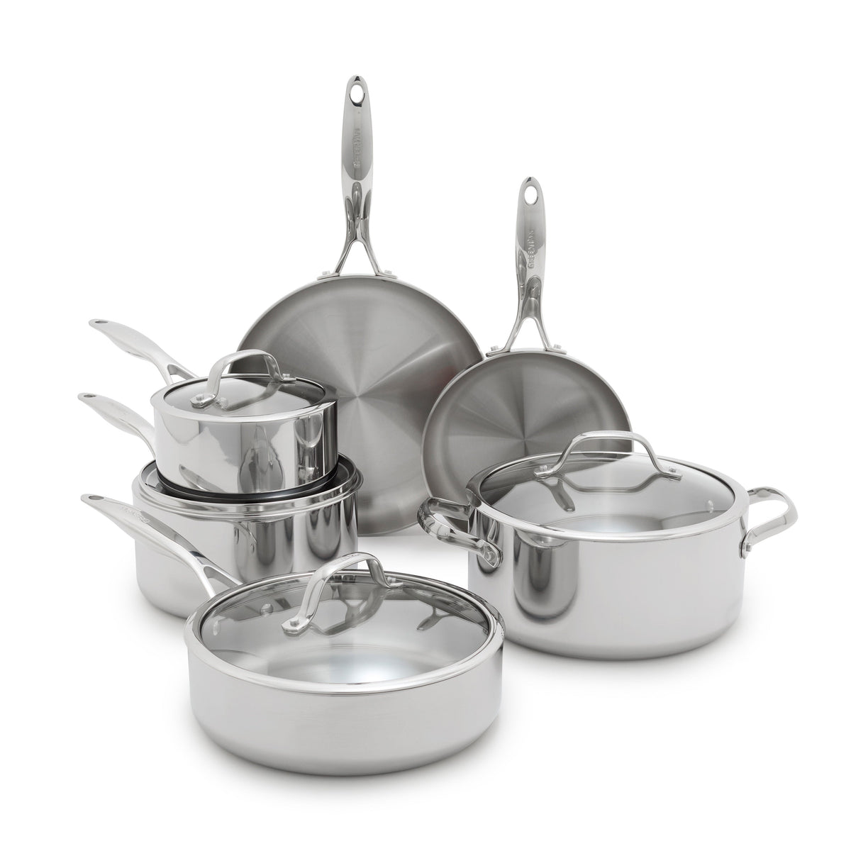 Valencia Pro Stainless Steel Uncoated 10-Piece Cookware Set