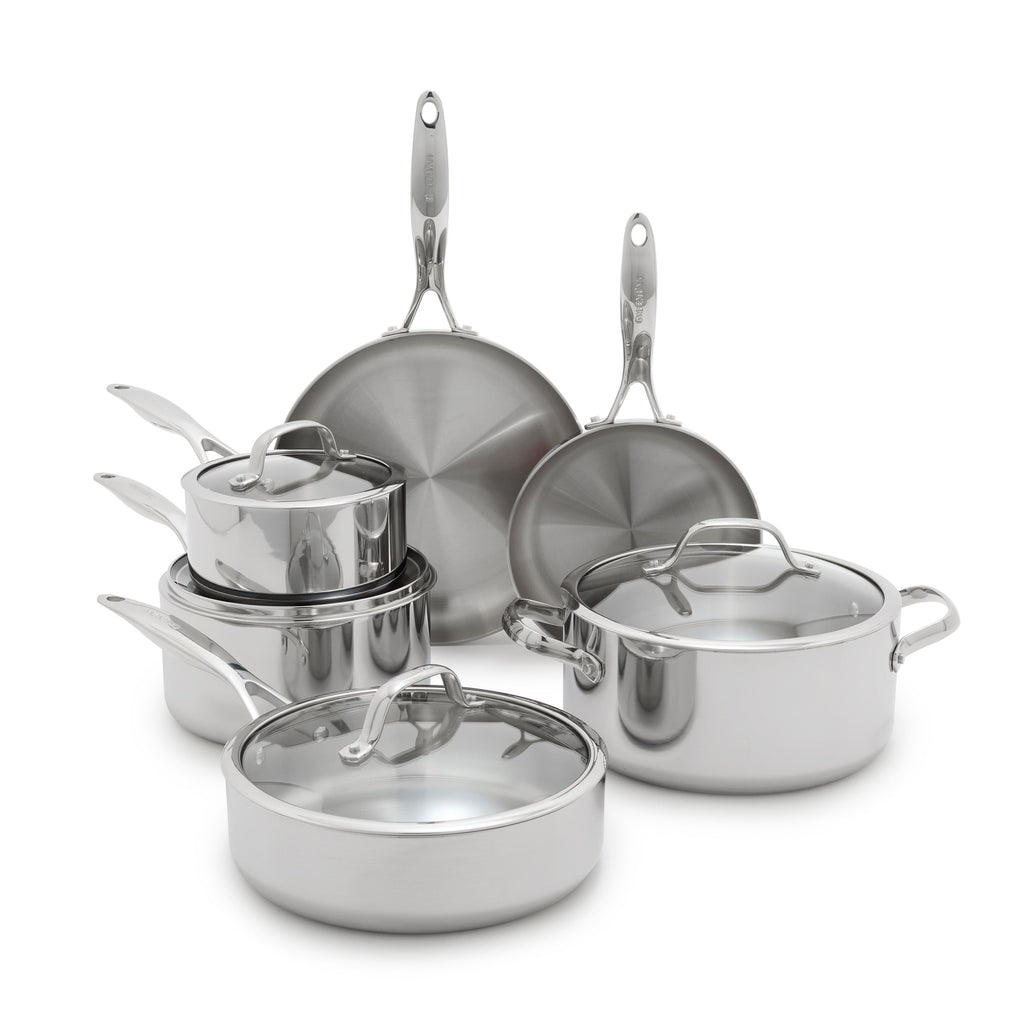 Valencia Pro Stainless Steel Uncoated 10-Piece Cookware Set