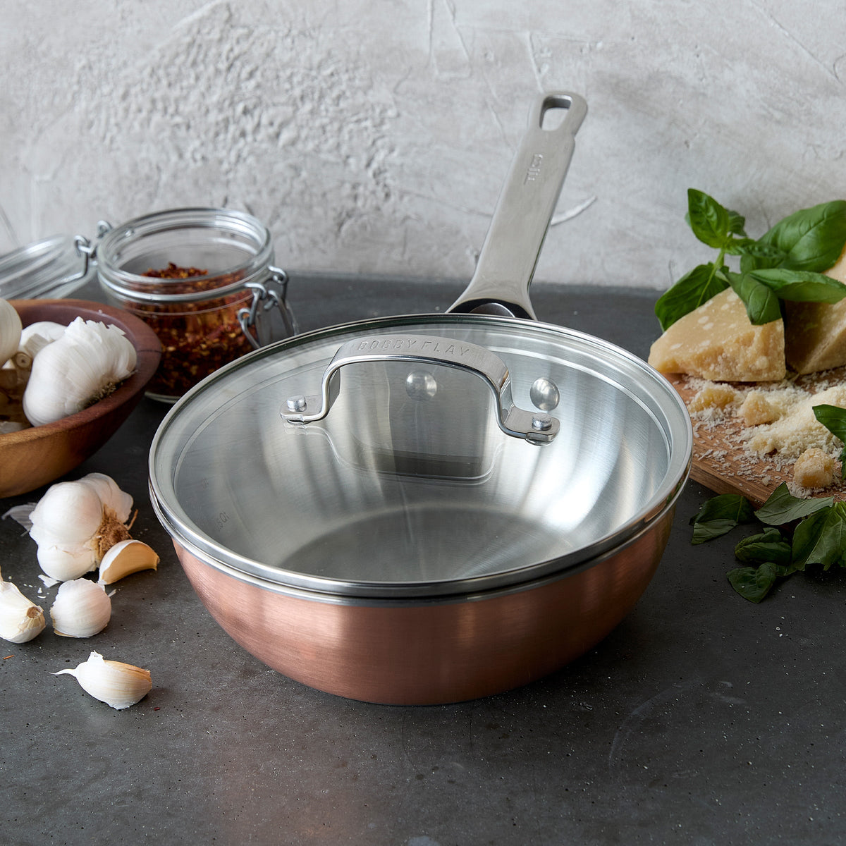 Bobby Flay by GreenPan Copper Clad 2-Quart Chef’s Pan with Lid - Image 3