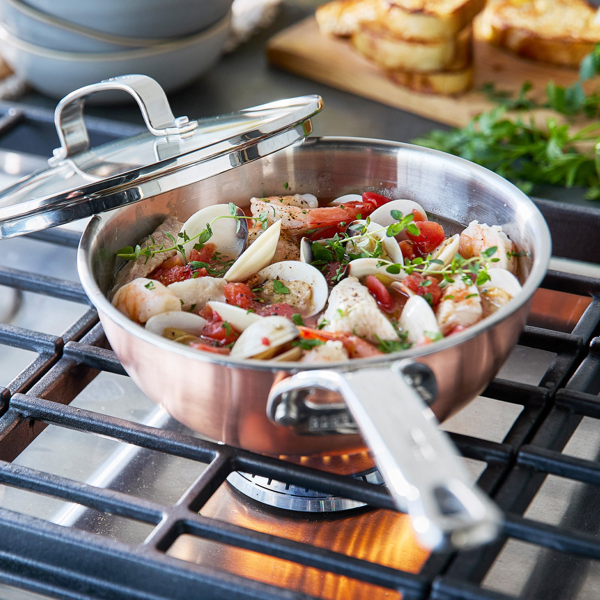 Bobby Flay by GreenPan Copper Clad 2-Quart Chef’s Pan with Lid - Image 4