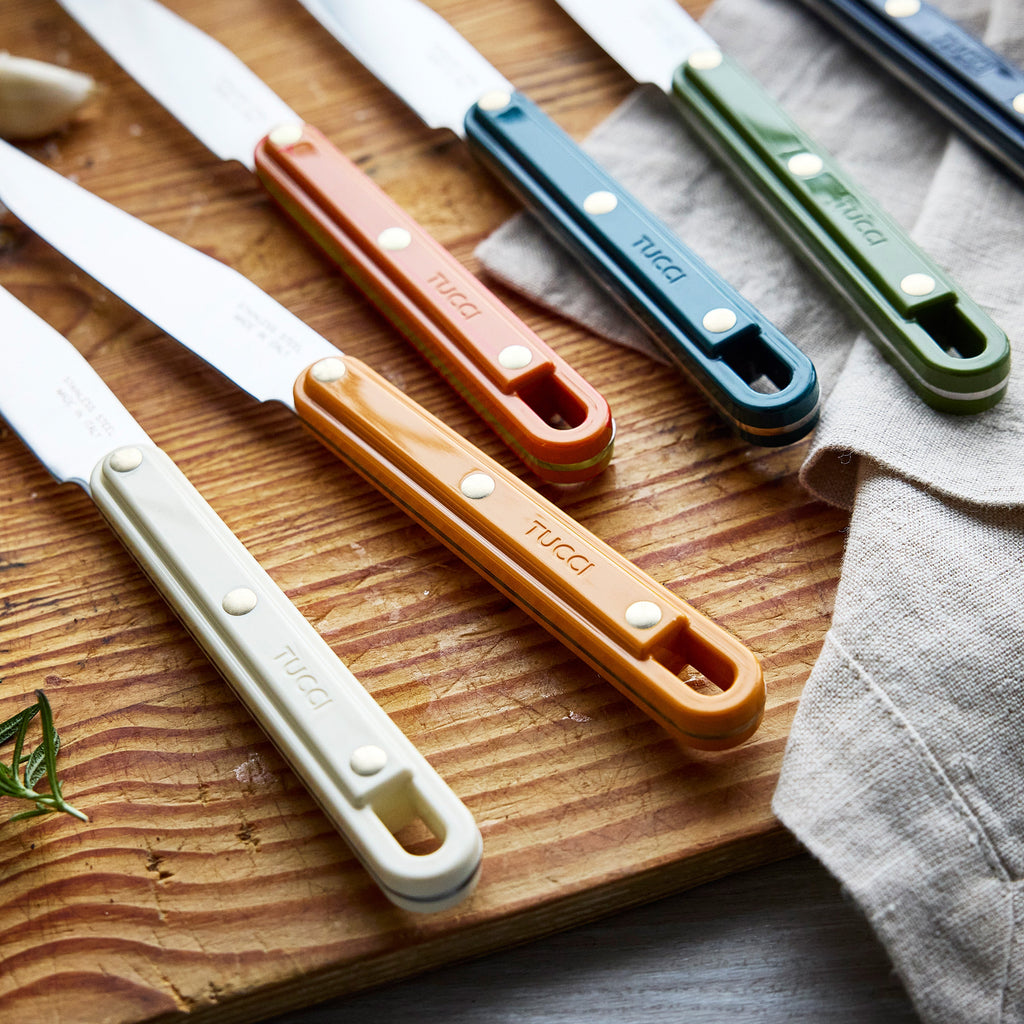Stanley Tucci™ 6-Piece Steak Knife Set with Wood Tray | Multicolor - Image 7