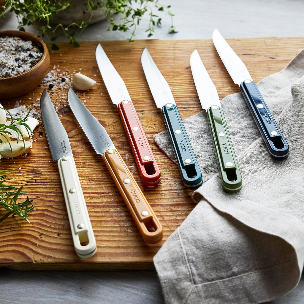 Stanley Tucci™ 6-Piece Steak Knife Set with Wood Tray | Multicolor - Image 9