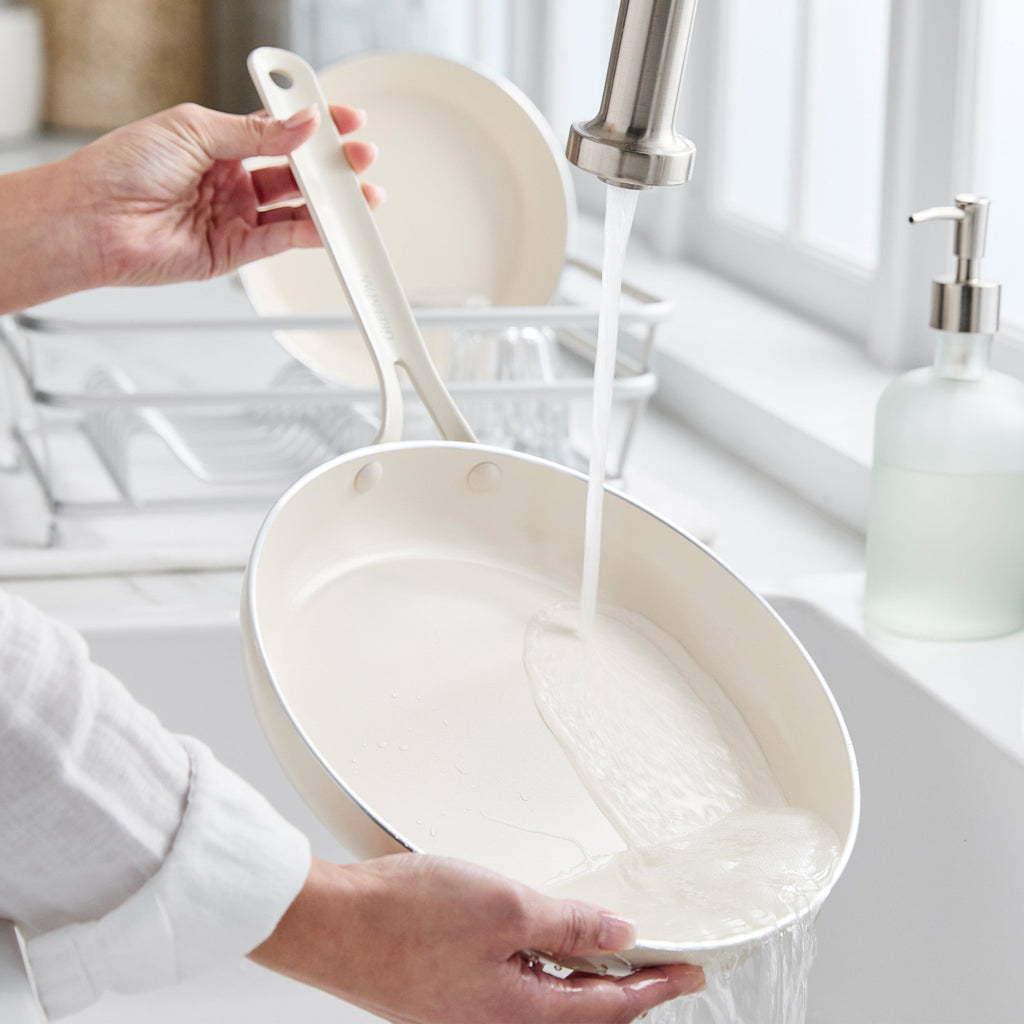 Nova Gallery Ceramic Nonstick 8" and 10" Frypan Set | Cream - Image 9