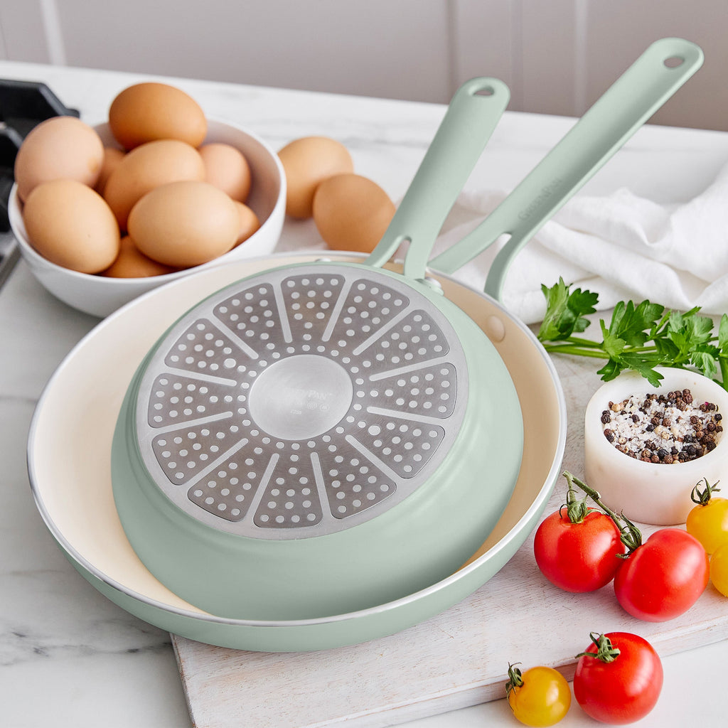 Nova Gallery Ceramic Nonstick 8" and 10" Frypan Set | Pistachio - Image 5