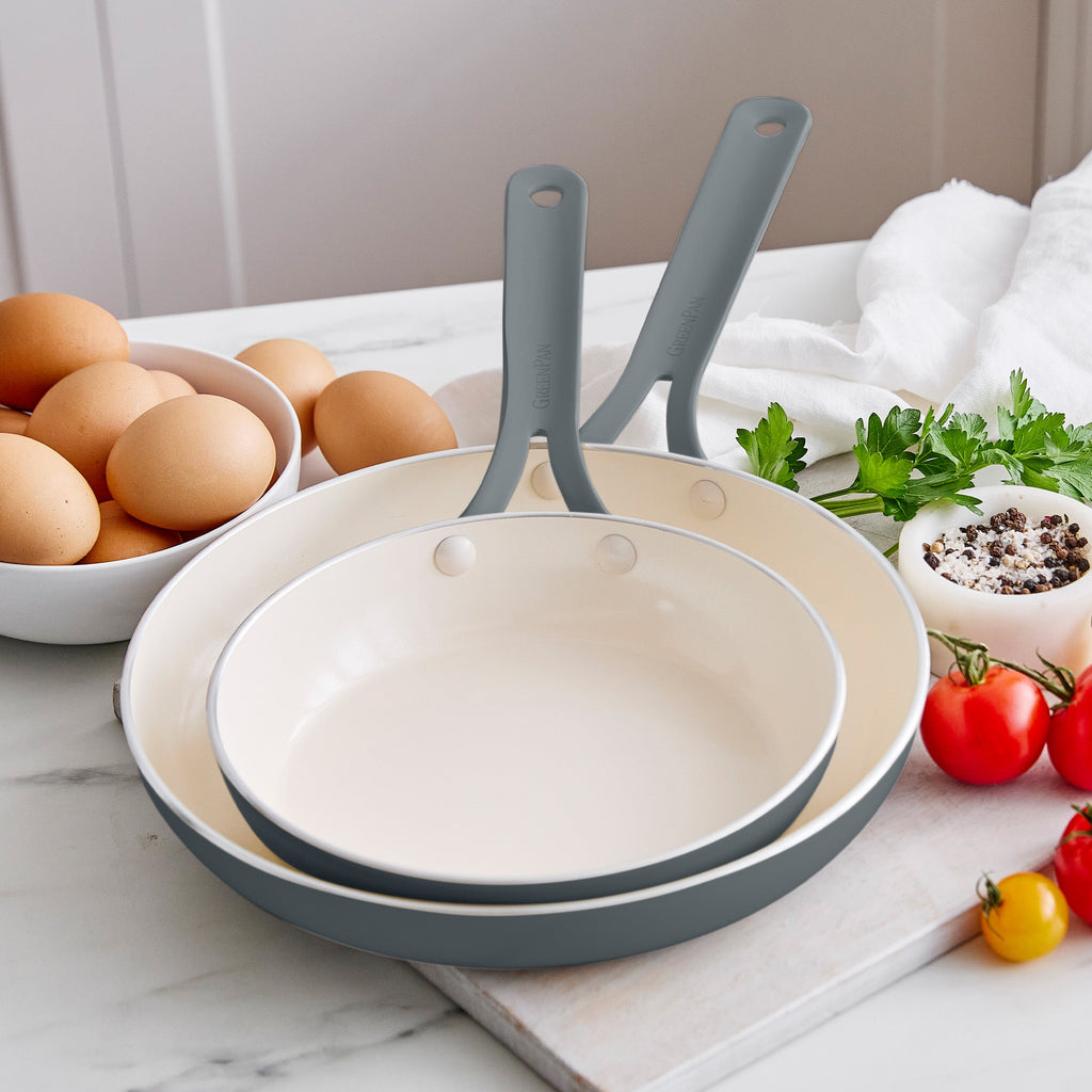 Nova Gallery Ceramic Nonstick 8" and 10" Frypan Set | Gray - Image 2