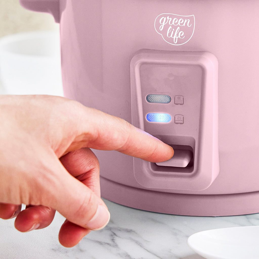 GreenLife 6-Cup Rice Cooker | Pink - Image 6