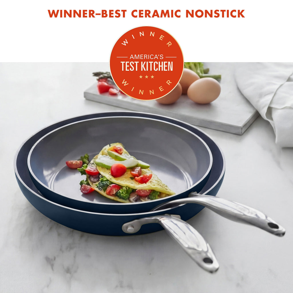 Valencia Pro Ceramic Nonstick 9.5" and 11" Frypan Set | Twilight - Image 2