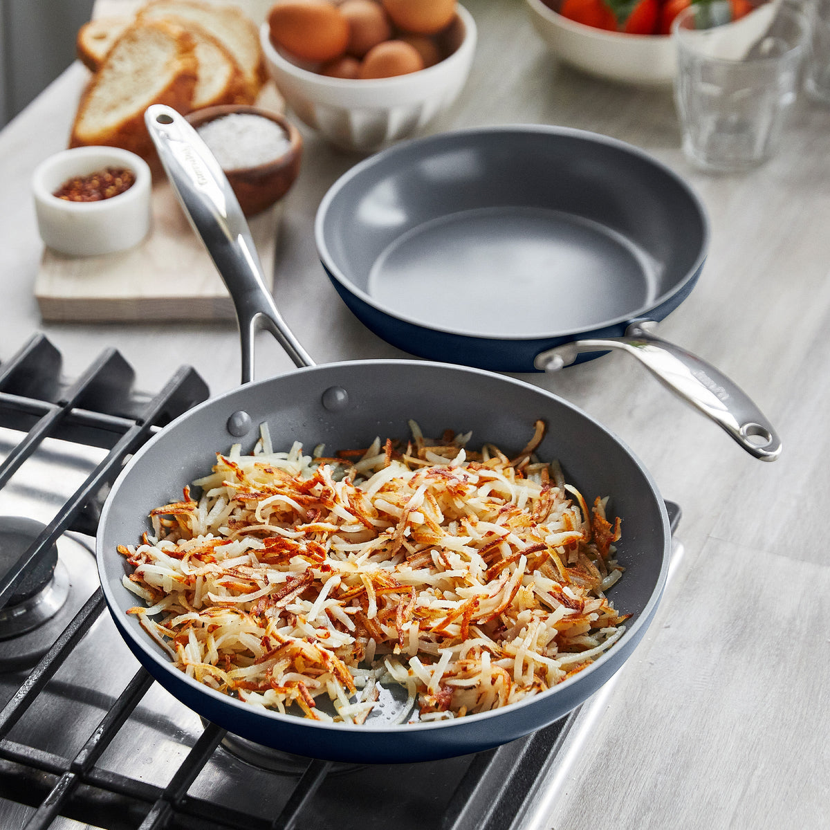 Valencia Pro Ceramic Nonstick 9.5" and 11" Frypan Set | Twilight - Image 5