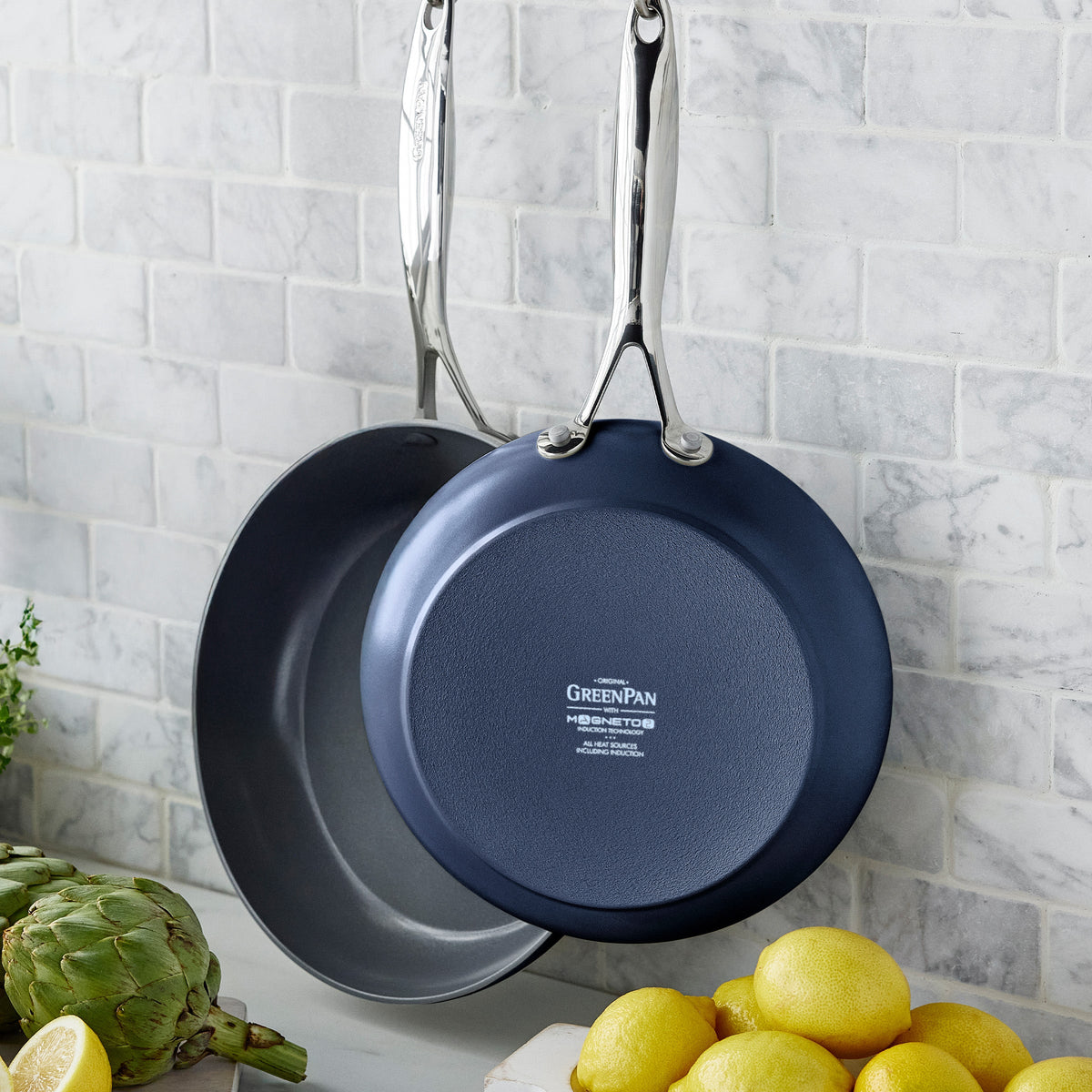 Valencia Pro Ceramic Nonstick 9.5" and 11" Frypan Set | Twilight - Image 3