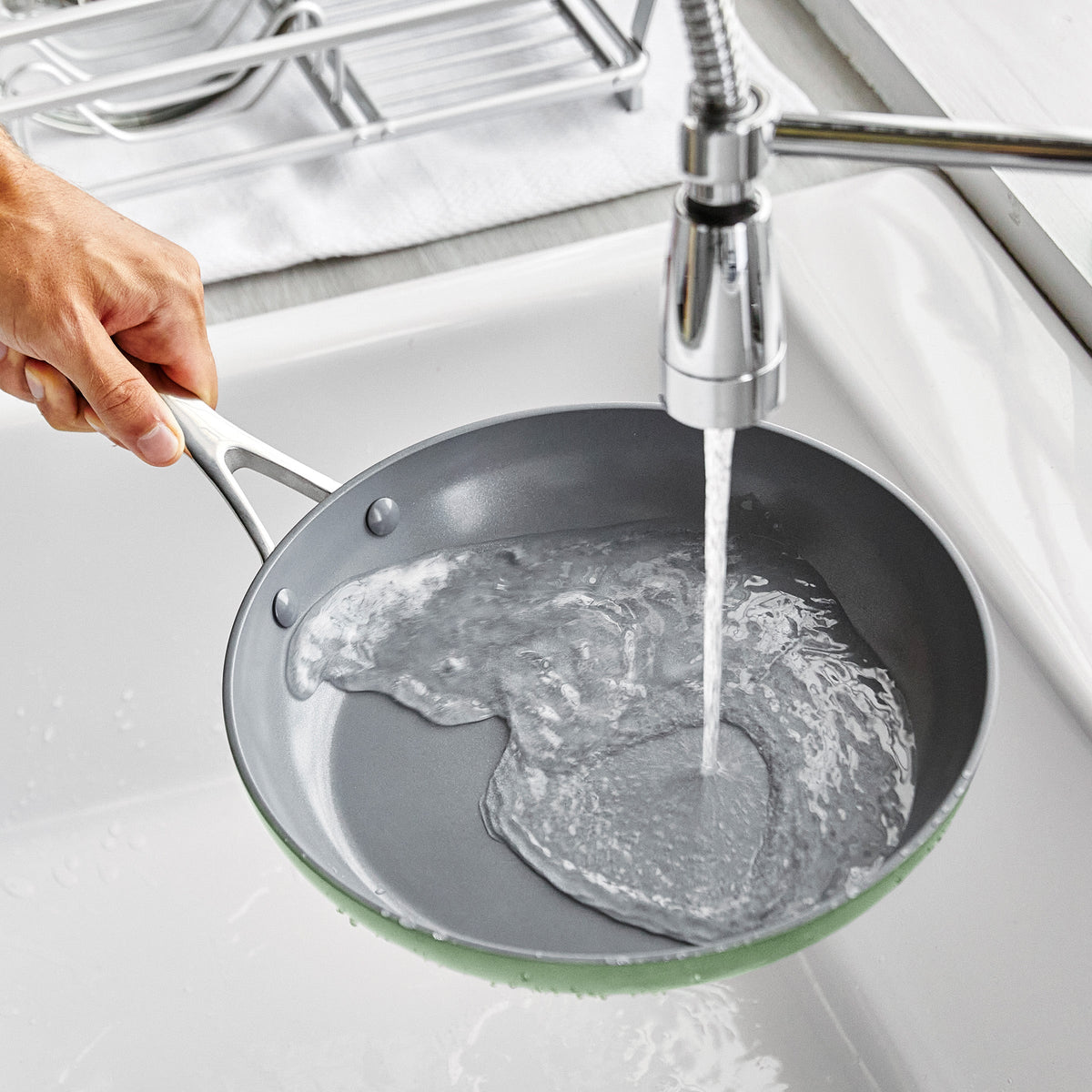 Valencia Pro Ceramic Nonstick 9.5" and 11" Frypan Set | Sage - Image 8