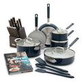 Bobby Flay by GreenPan Ultimate Set with Bobby at Home Cookbook | Oxford Blue