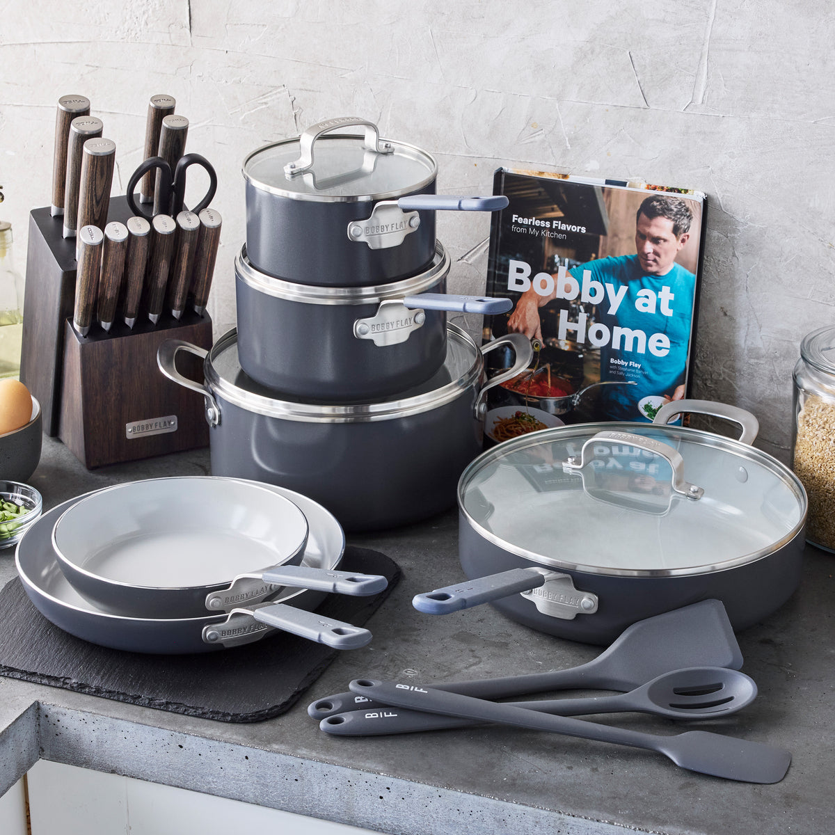 Bobby Flay by GreenPan Ultimate Set with Bobby at Home Cookbook | Graphite - Image 3