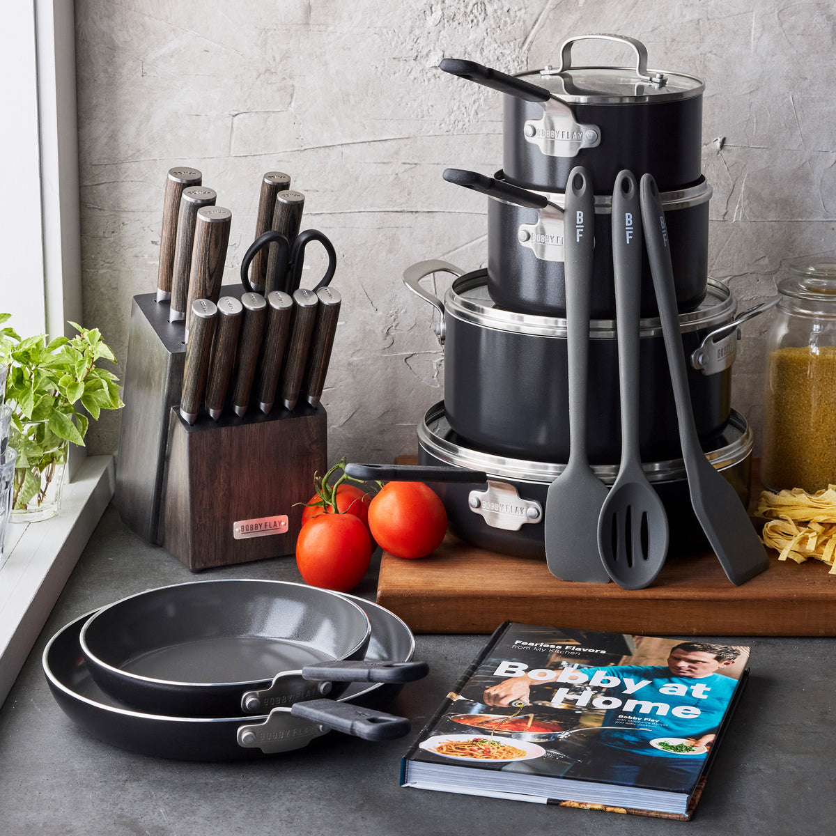 Bobby Flay by GreenPan Ultimate Set with Bobby at Home Cookbook | Black - Image 3