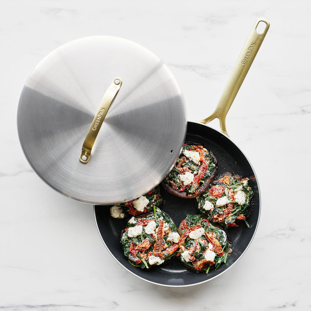 GP5 Stainless Steel 12" Frypan with Lid | Champagne Handles - Image 5