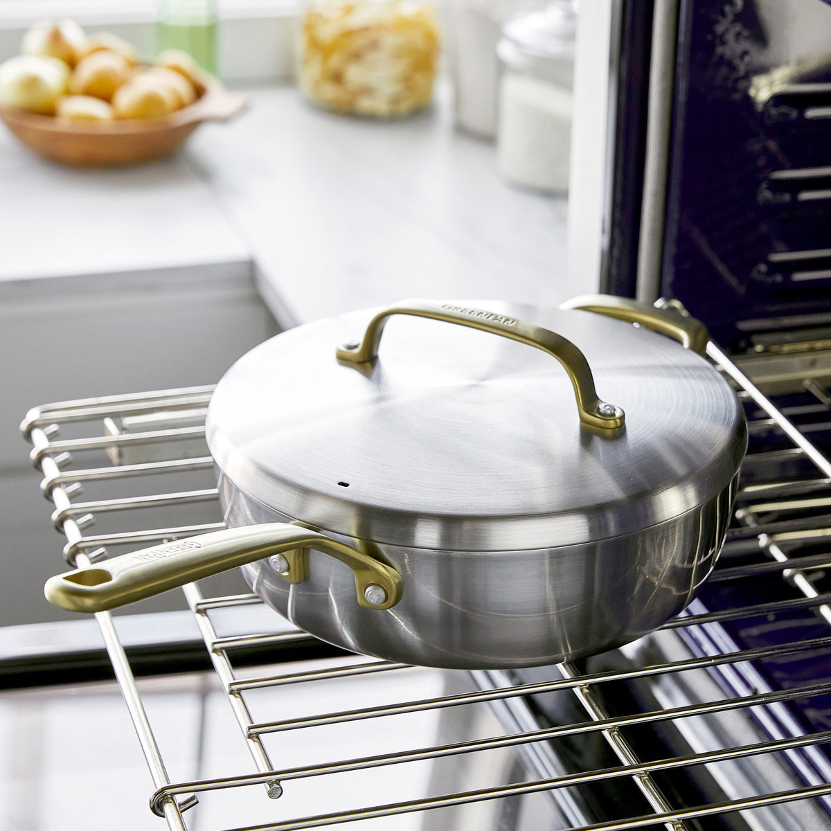 GP5 Stainless Steel 10-Piece Cookware Set | Champagne Handles - Image 4
