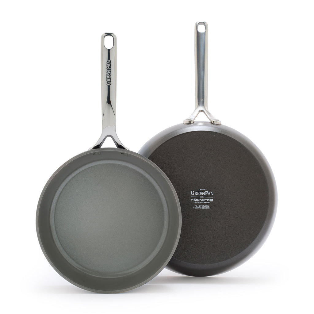 GP5 Colors Ceramic Nonstick 9.5" and 11" Frypan Set with Mirror Handles | Cocoa - Image 9