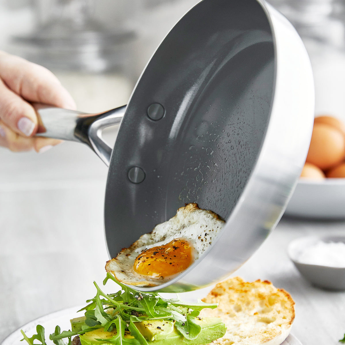 GP5 Stainless Steel 8" Frypan | Mirror Handle - Image 5