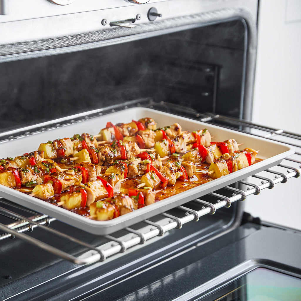 GreenLife Ceramic Nonstick 18" x 13" Cookie Sheet | Quartz Gray - Image 4