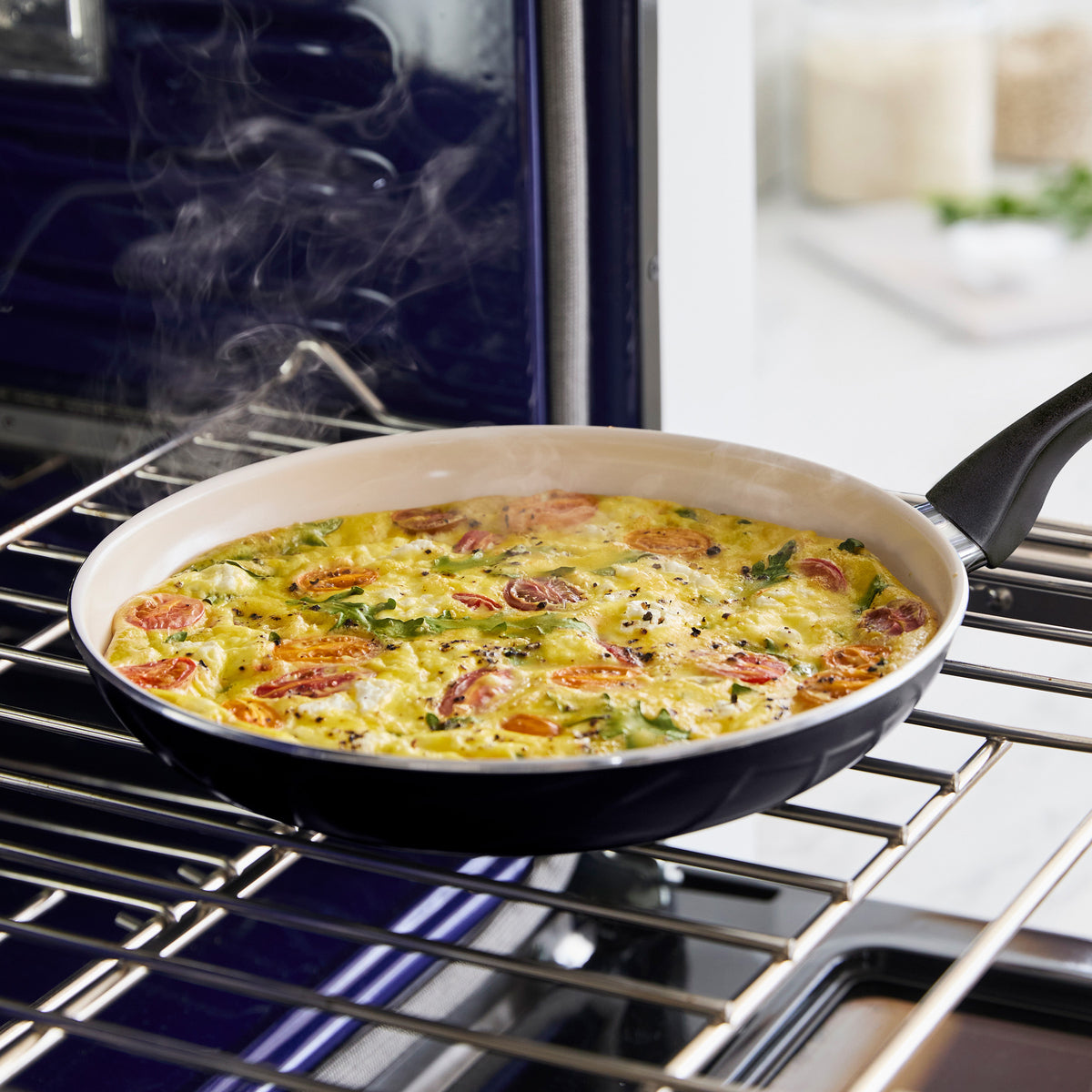 Rio Ceramic Nonstick 8" Frypan with Spatula | Black - Image 4