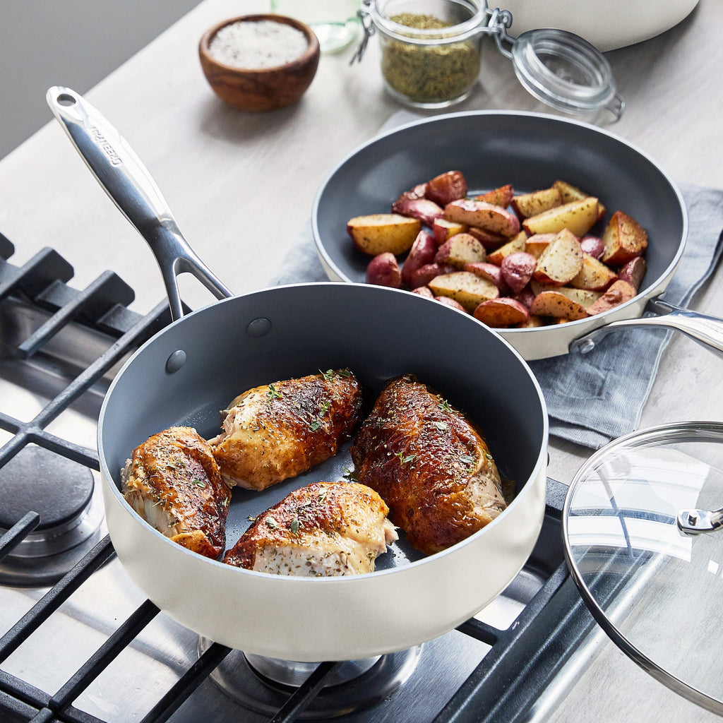 Valencia Pro Ceramic Nonstick 11-Piece Cookware Set | Cream - Image 7