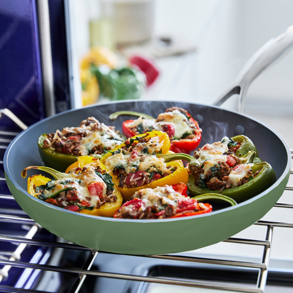 Valencia Pro Ceramic Nonstick 11-Piece Cookware Set | Sage - Image 9