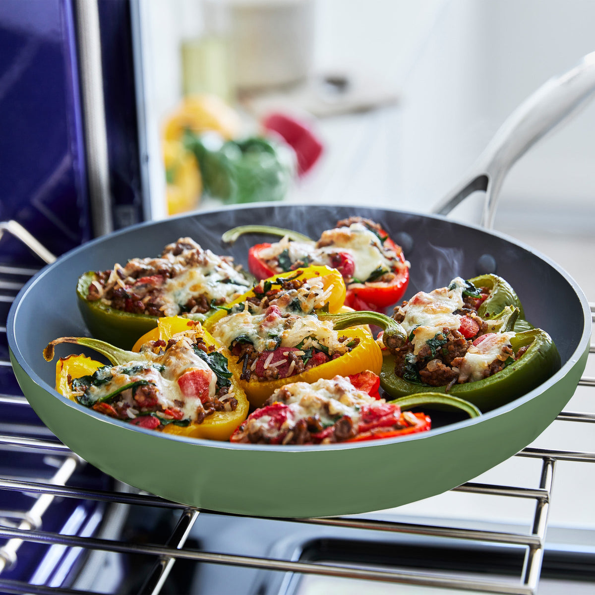 Valencia Pro Ceramic Nonstick 11-Piece Cookware Set | Sage - Image 9