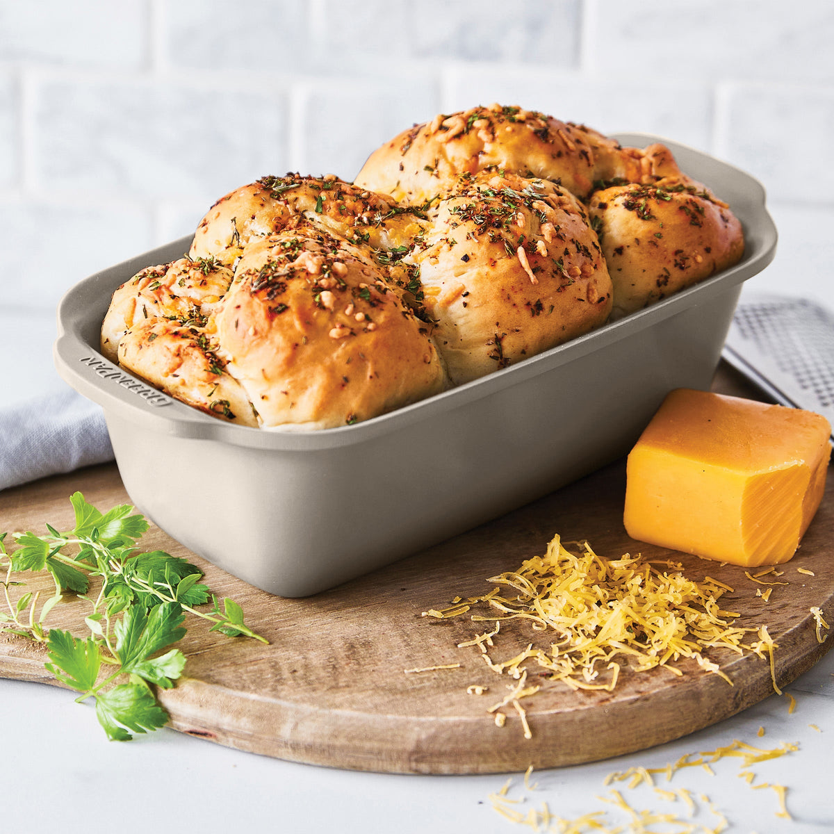 Premiere Ovenware Ceramic Nonstick 1 lb. Loaf Pan | Taupe - Image 3