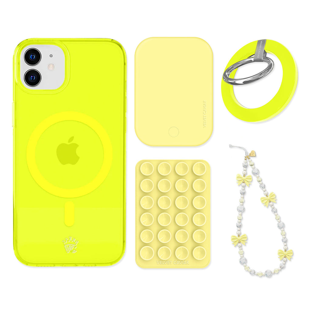 Neon Yellow iPhone Bundle Set - Grip