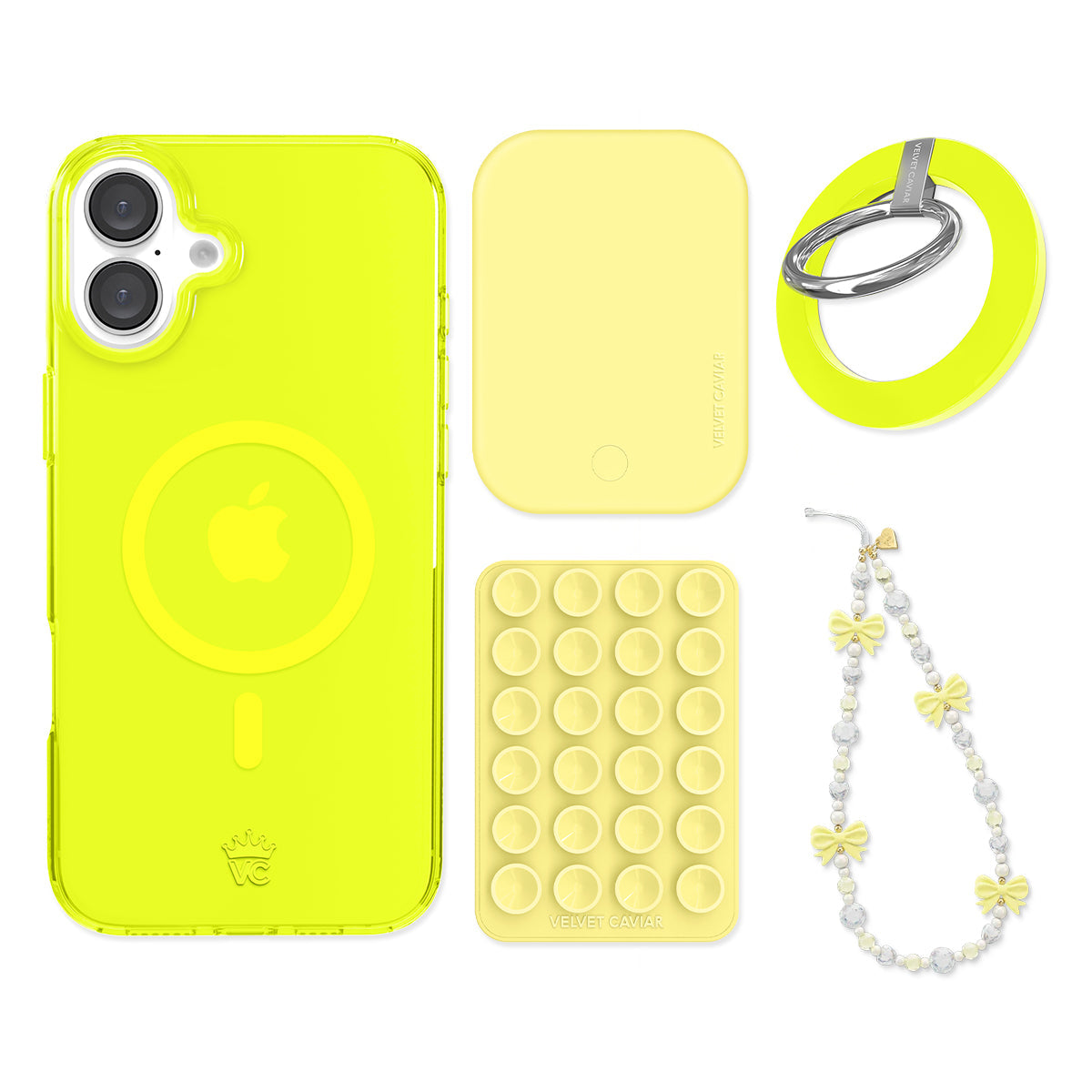 Neon Yellow iPhone Bundle Set - Grip