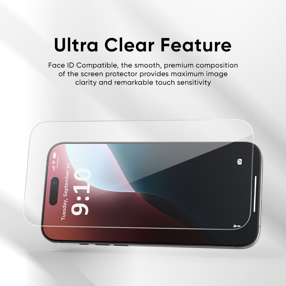 FLOLAB ONETIME NanoArmour 2-Pack Ultra Clear Screen Protector – iPhone 16 Series