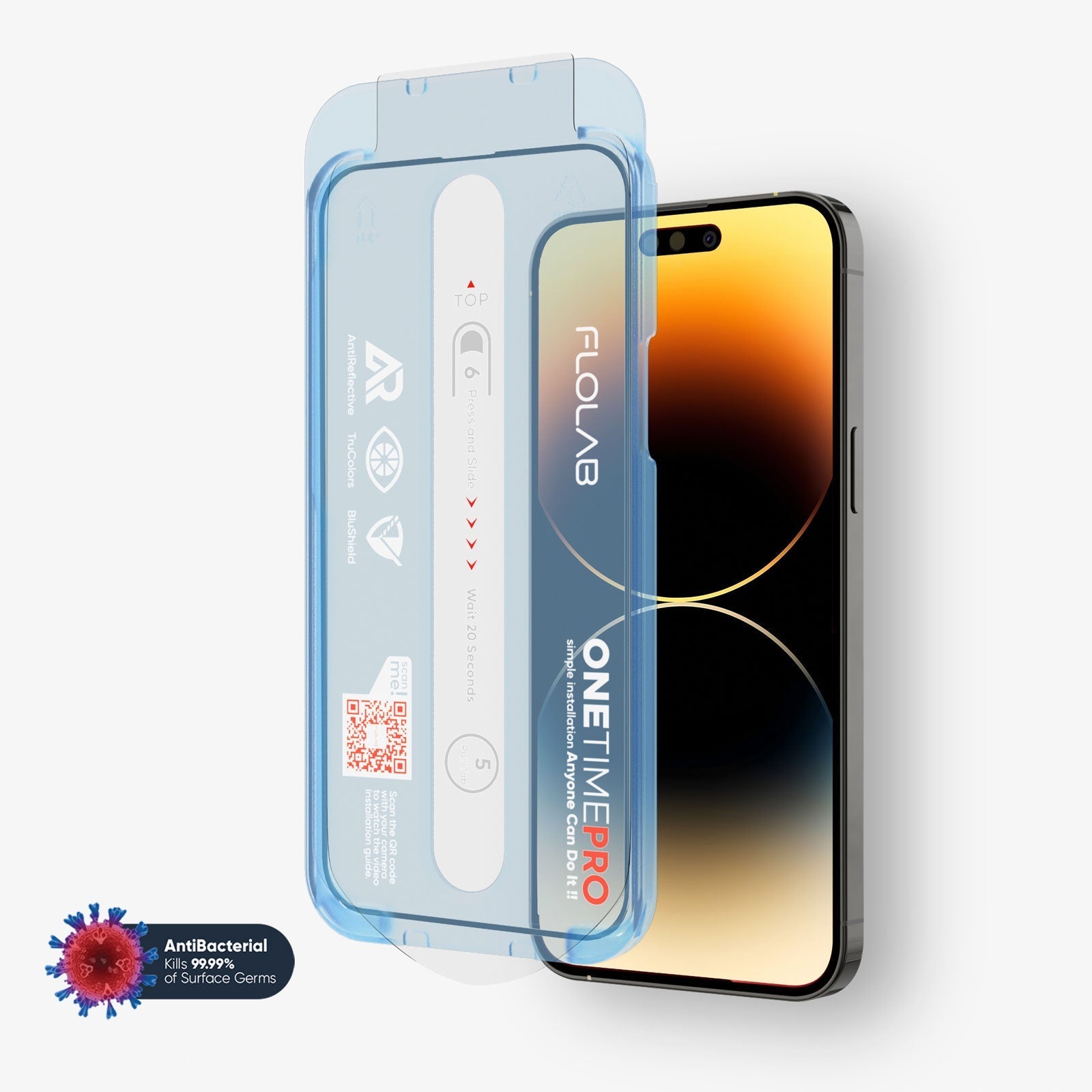 NanoArmour ONETIME PRO Blue Light + Anti Reflective Infinity Edge – iPhone 15 / 14 / 13 Series