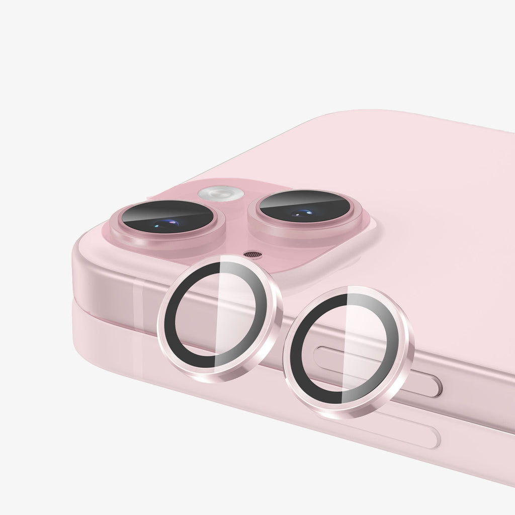 FLOLAB NanoArmour Anti Reflective Camera Protector – iPhone 15 / 15 Plus (Pink)