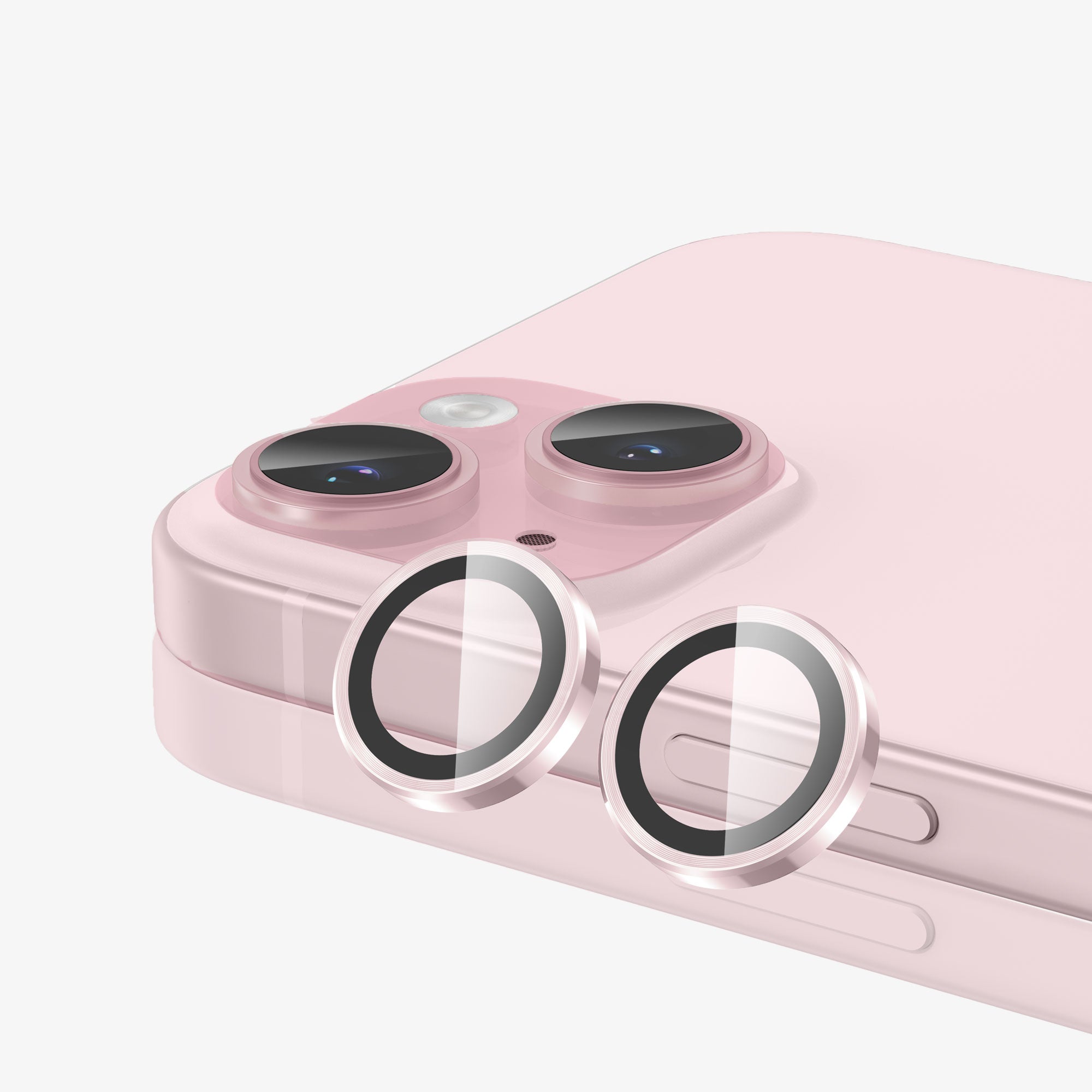 FLOLAB NanoArmour Anti Reflective Camera Protector – iPhone 15 / 15 Plus (Pink)