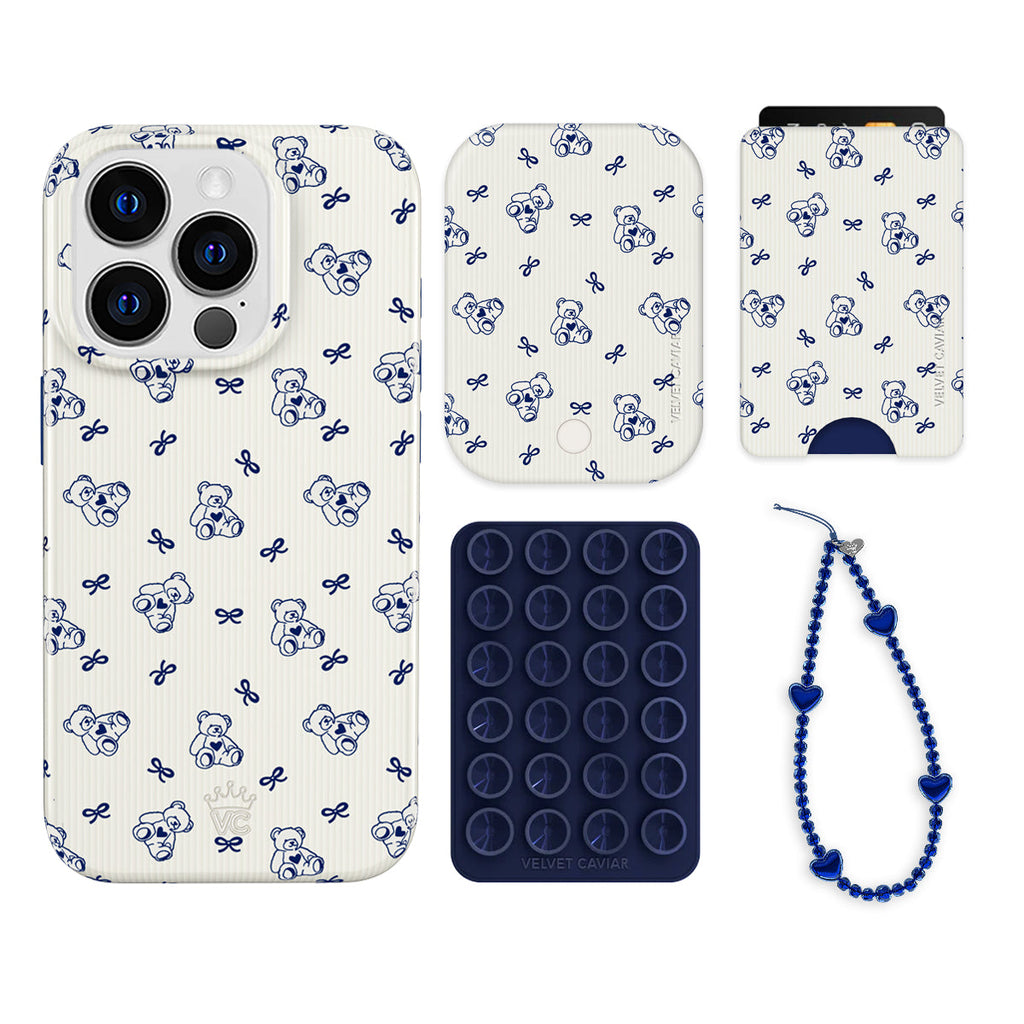 Preppy Teddy iPhone Bundle Set - Wallet