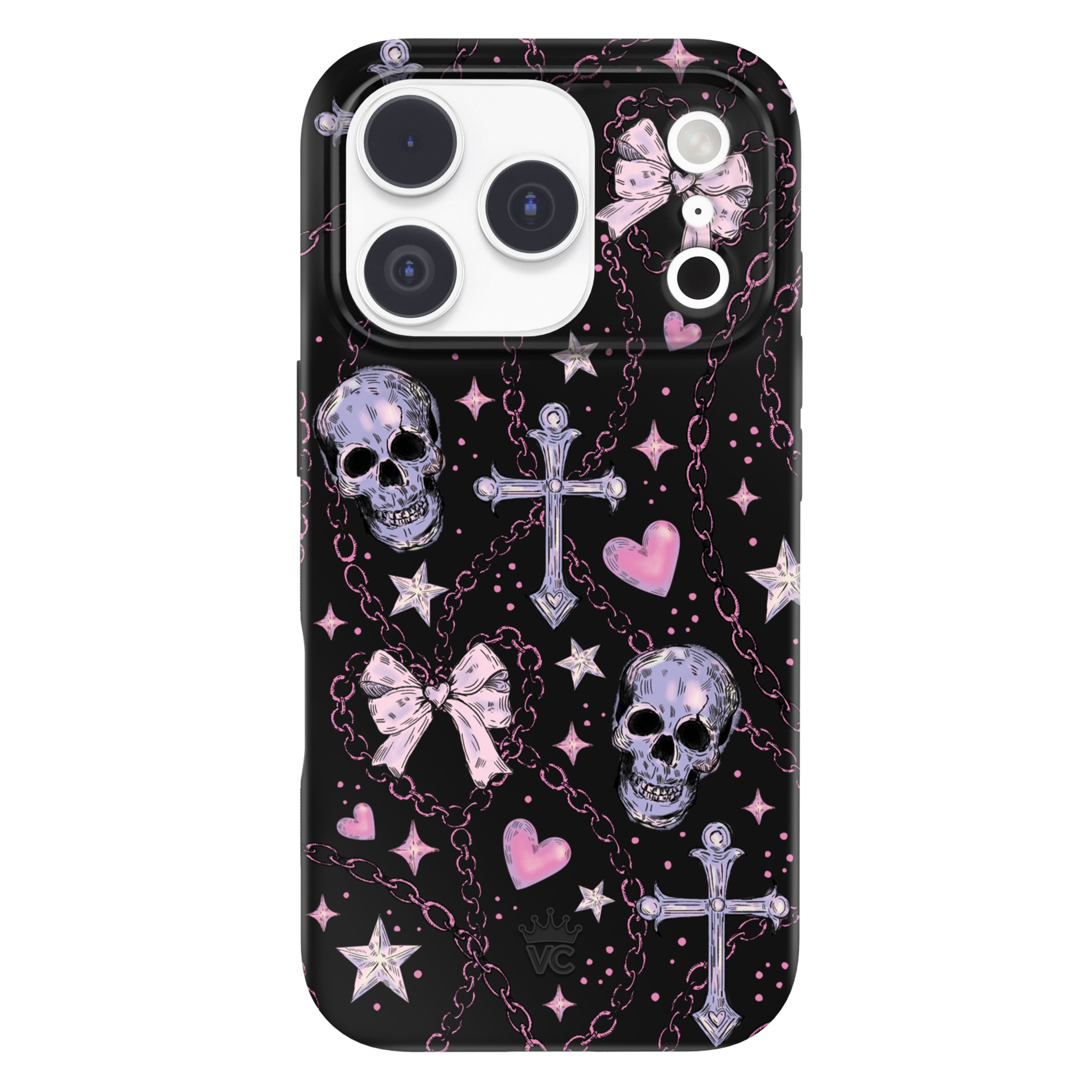 Pretty Punk Skulls iPhone Case